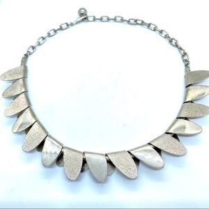 Vintage Choker Necklace Silvertone